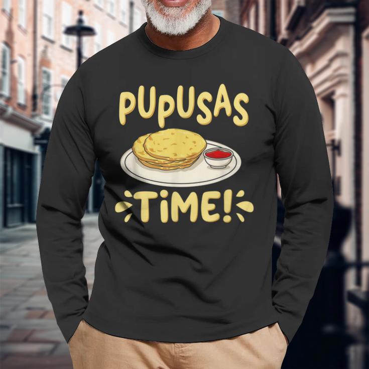 Pupusas Langarmshirts Geschenke für alte Männer