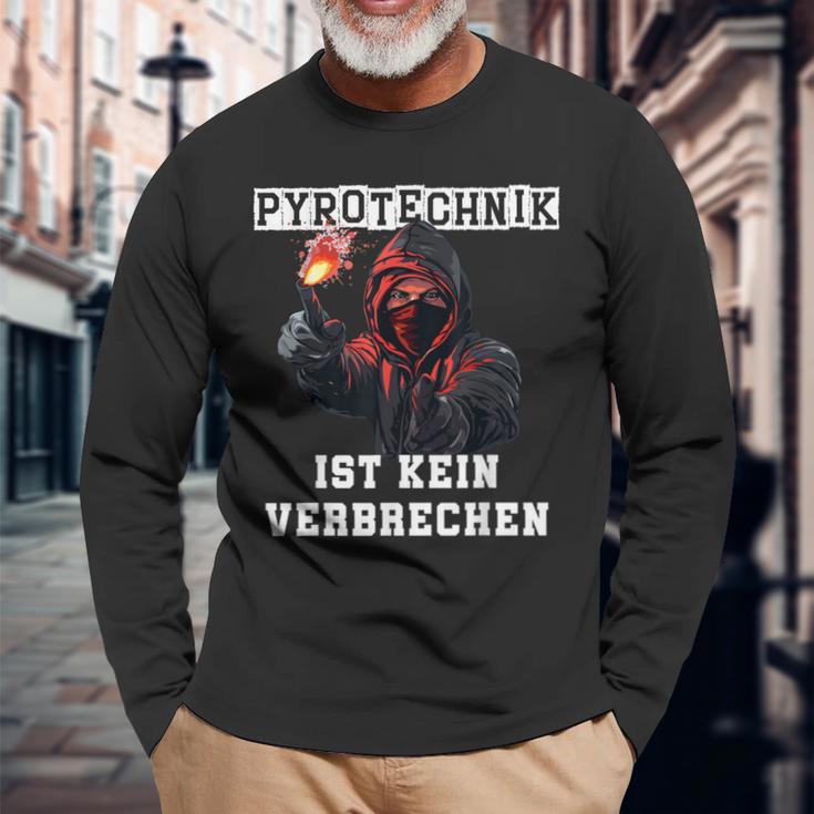 Pyrotechnik Ist Keinerbrechen Football Ultra Langarmshirts Geschenke für alte Männer