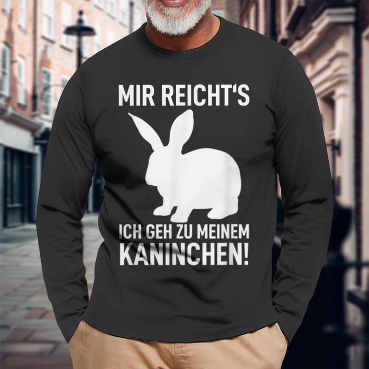 Rabbit Mir Reicht's Ich Geh Zu Meinem Rabbit Langarmshirts Geschenke für alte Männer