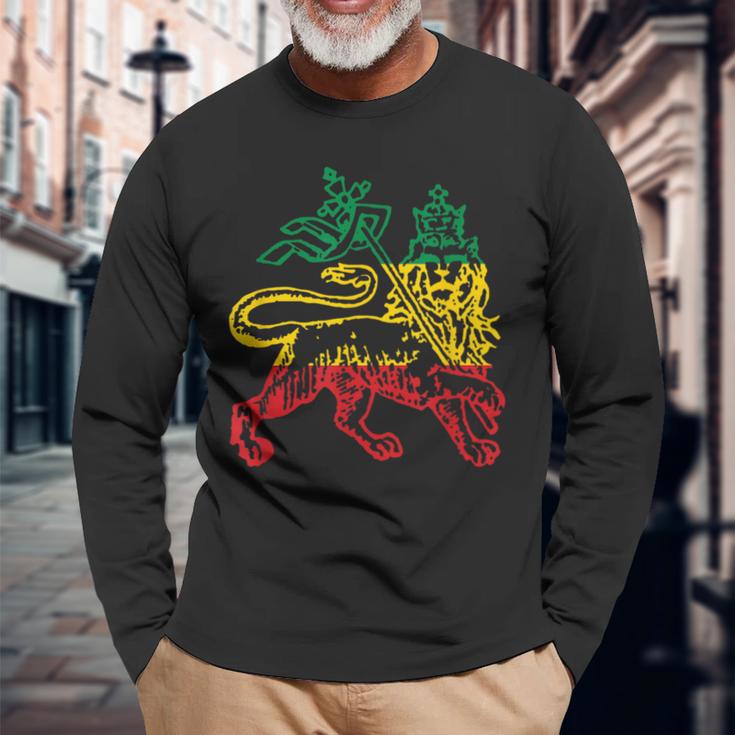 Rastafari Lion Of Judah Reggae Langarmshirts Geschenke für alte Männer