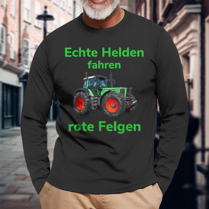 Red Rims Echte Helden Fahren R Langarmshirts Geschenke für alte Männer