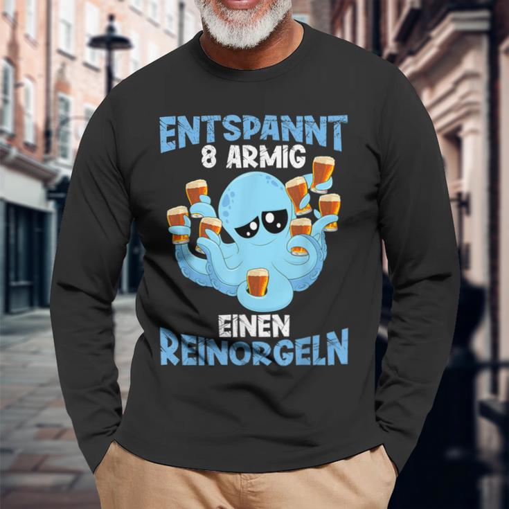 Relaxed Eight-Armed A Reinorgeln Saufen Party Malle Langarmshirts Geschenke für alte Männer