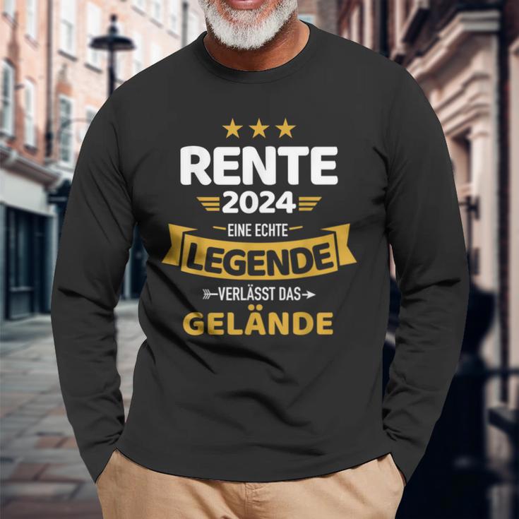 Rente 2024 Real Legend Leaves Terrain Pensioner Langarmshirts Geschenke für alte Männer