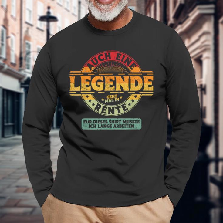 Rentner Auch Eine Legende Geht Mal In Rente 2024 Langarmshirts Geschenke für alte Männer