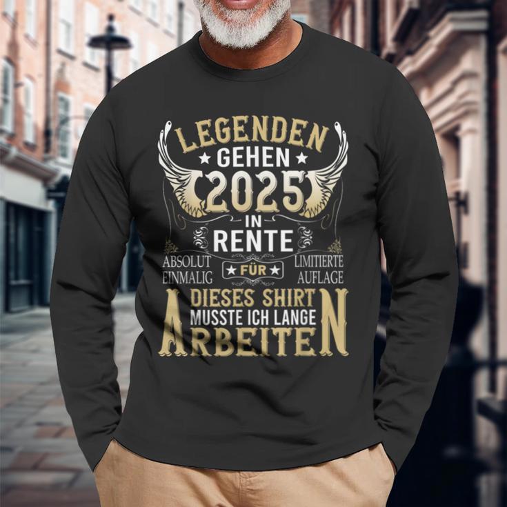 Rentner Eine Legende Geht In Rente 2025 Langarmshirts Geschenke für alte Männer