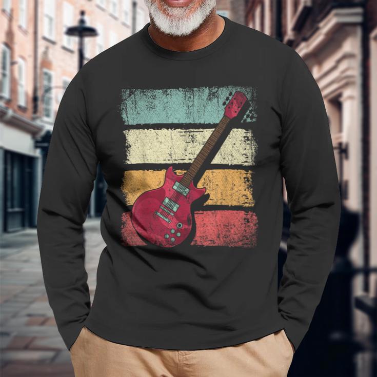 Retro Guitar Langarmshirts Geschenke für alte Männer