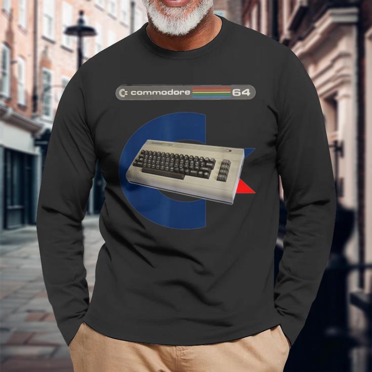 Retrointage Computer C64 Home Computer 80S Nerd Langarmshirts Geschenke für alte Männer