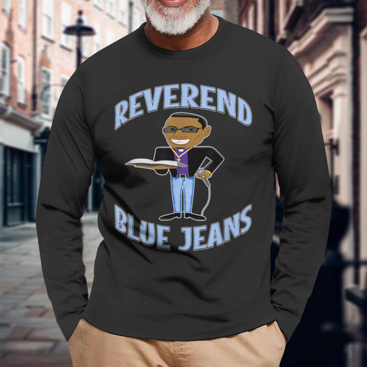 Reverend Blue Jeans Langarmshirts Geschenke für alte Männer