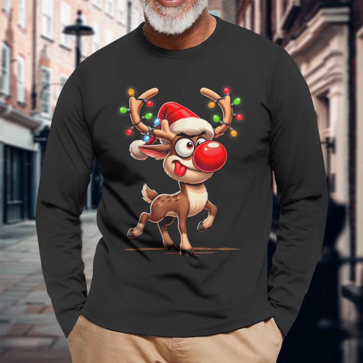 Rindeer Christmas Reindeer Christmas Langarmshirts Geschenke für alte Männer