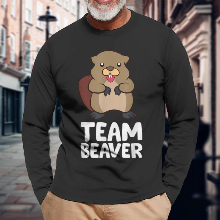 Rodent Team Beaver Team Beaver Love Flannelette Langarmshirts Geschenke für alte Männer