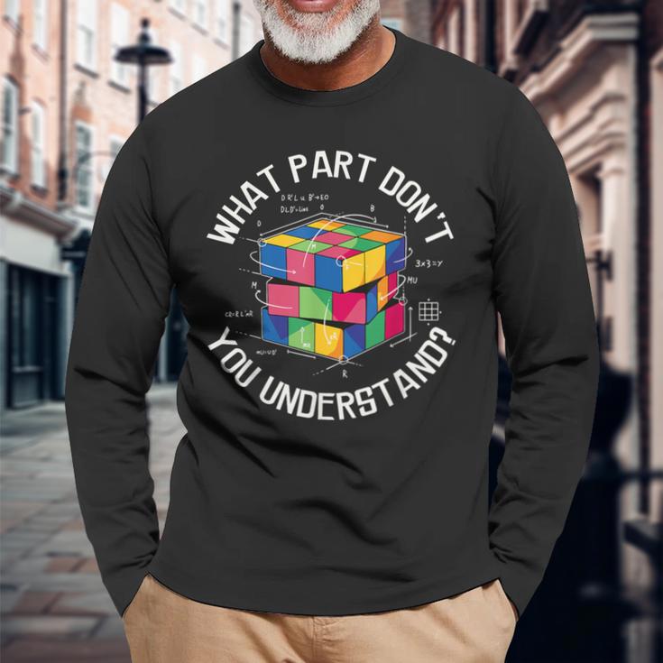 Rubik's Cube Solution Nerd Genie Langarmshirts Geschenke für alte Männer