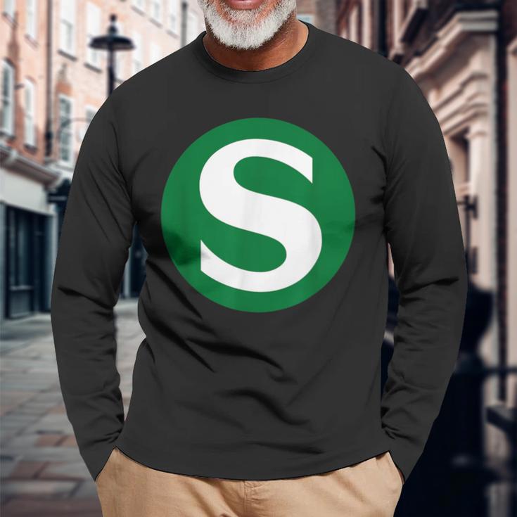 S Linie Zug Langarmshirts Geschenke für alte Männer