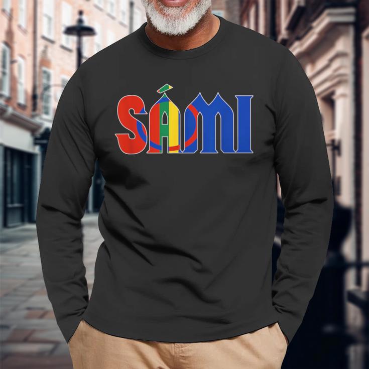 Saami Of Sapmi Flag Langarmshirts Geschenke für alte Männer