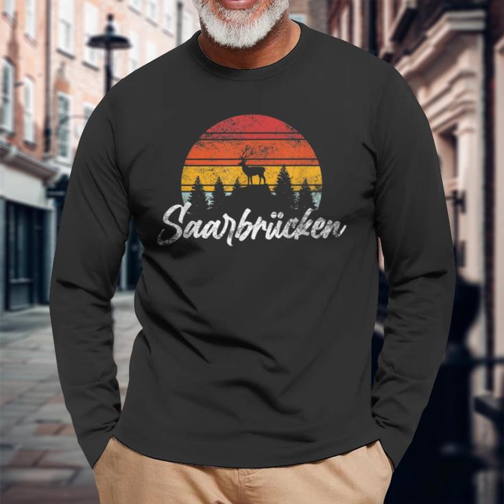 Saarbrücken Deerintage Heimat Souvenir Saarbrücken Langarmshirts Geschenke für alte Männer