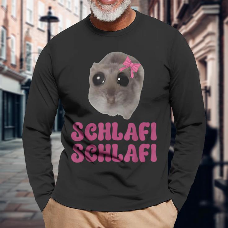 Sad Hamster Schlafi Schlafi Langarmshirts Geschenke für alte Männer