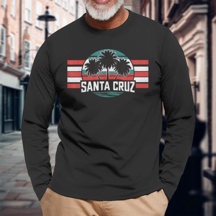 Santa Cruz Ca California Retro 70S 80S Surfer Langarmshirts Geschenke für alte Männer