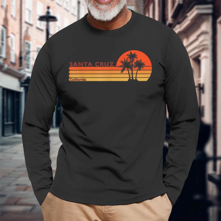 Santa Cruz California Retro Sunsetintage Langarmshirts Geschenke für alte Männer