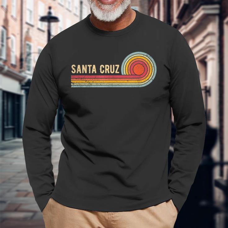 Santa Cruz City California Caintage Retro Souvenir Langarmshirts Geschenke für alte Männer