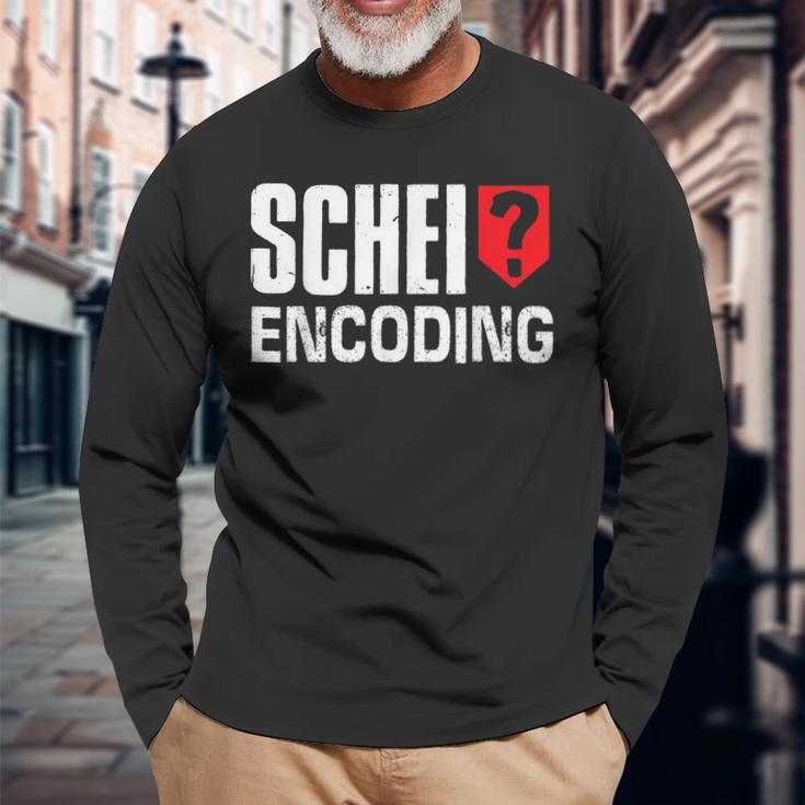 Schei Encoding Christmas Itler Nerd Langarmshirts Geschenke für alte Männer