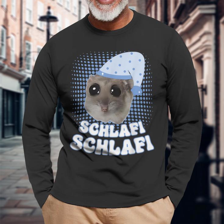 Schlafi Schlafi Hamster Cute Hamstie Sleep Langarmshirts Geschenke für alte Männer