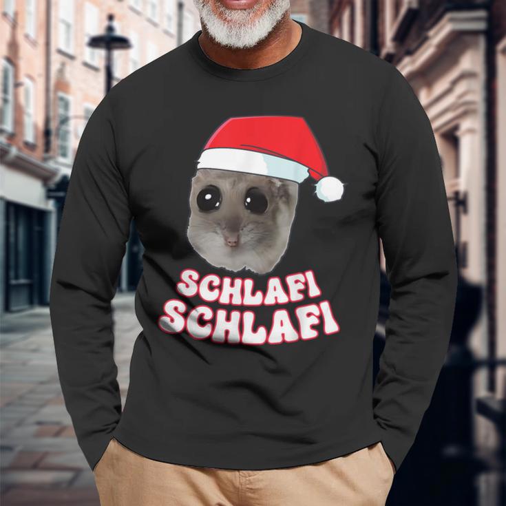 Schlafi Schlafi Hamster Hamstie Christmas Sleep Langarmshirts Geschenke für alte Männer