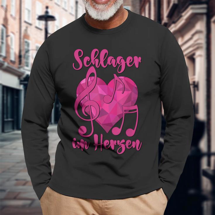 Schlager Schlager Im Herz Langarmshirts Geschenke für alte Männer