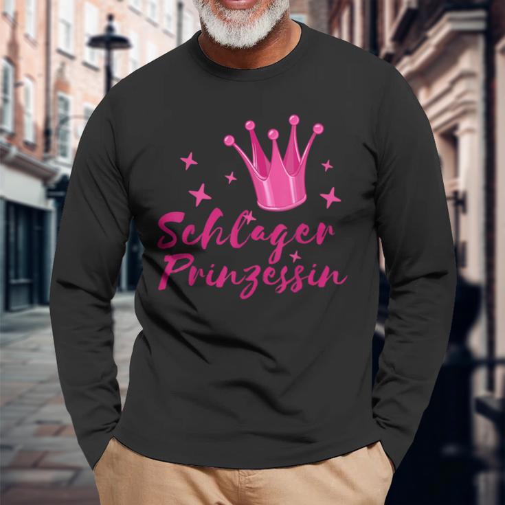 Schlagerprinzessin Schlager Prinzessin Schlagermusik Langarmshirts Geschenke für alte Männer