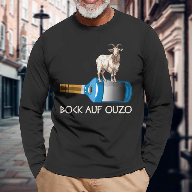 Schnapps Ouzo Party Bock Auf Ouzo Langarmshirts Geschenke für alte Männer