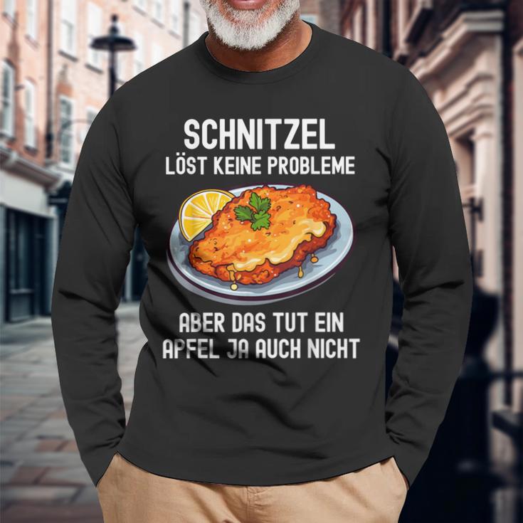 Schnitzel Löve Keine Probleme Question Schnitzel Langarmshirts Geschenke für alte Männer