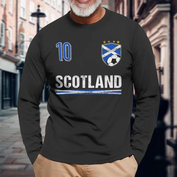 Scotland Flag Jersey Langarmshirts Geschenke für alte Männer