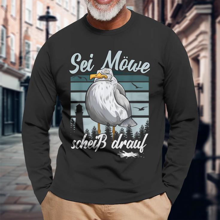 Sei Möwe Scheid Drauf North German Seagulls Langarmshirts Geschenke für alte Männer