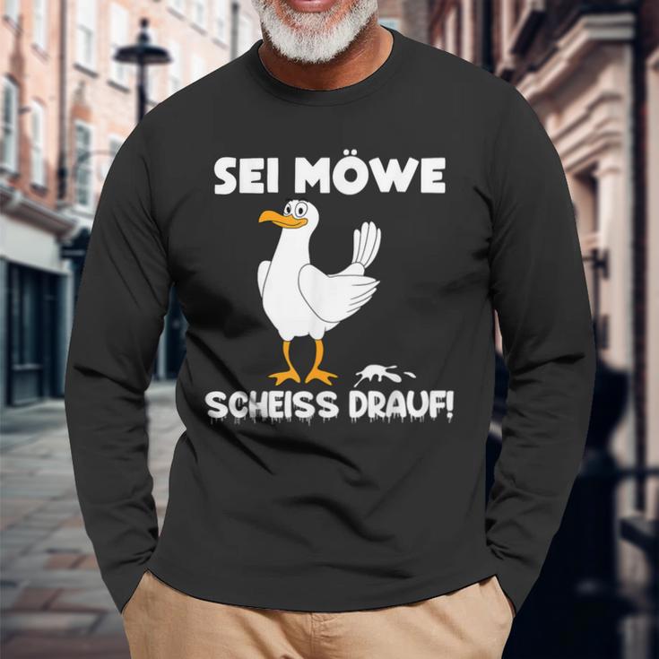 Sei Möwe Scheiss Drauf Langarmshirts Geschenke für alte Männer