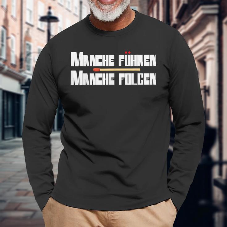 Slogan Manche Führen Manche Folgen Langarmshirts Geschenke für alte Männer