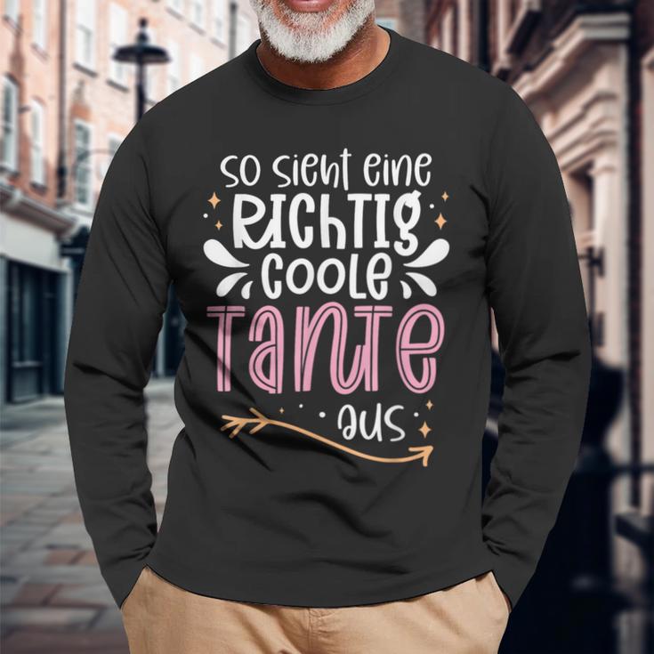 So Sieht Eine Richtig Coole Tante Aus Tante Tanten Saying Langarmshirts Geschenke für alte Männer