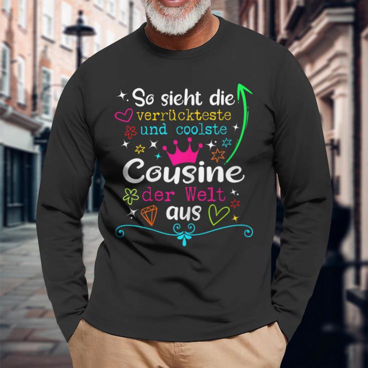 With So Ssieht Die Merrücksten Und Coolste Cousine Der Welt So Ssieht Die Madster's Langarmshirts Geschenke für alte Männer