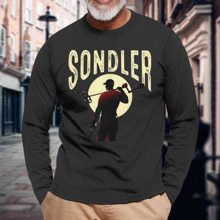 Sondler Aus Passion Sondel Metal Detector Probe Goer Langarmshirts Geschenke für alte Männer