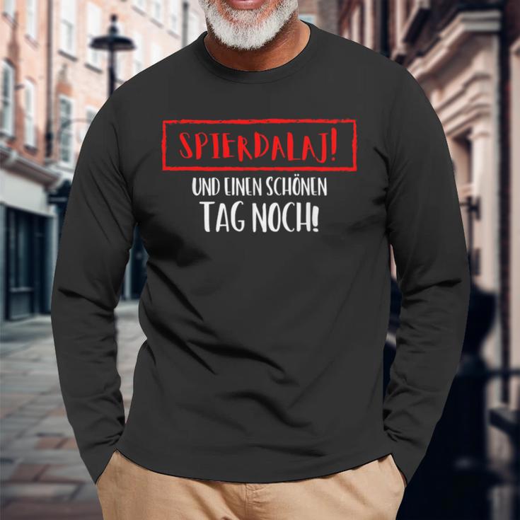 Spierdalaj Und Schönen Tag Polish Swear Word Langarmshirts Geschenke für alte Männer