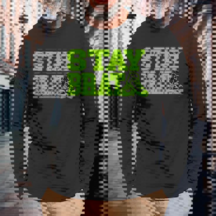 Stay Brat Chuck & Pearl Shoes Long Sleeve T-Shirt Gifts for Old Men