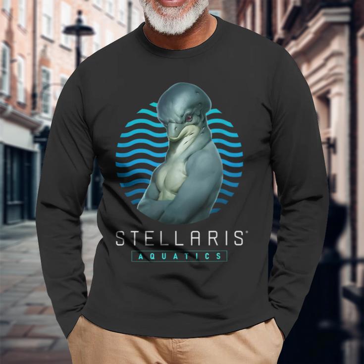 Stellaris Dolph Sci-Fi Strategy Game Dolphin Langarmshirts Geschenke für alte Männer