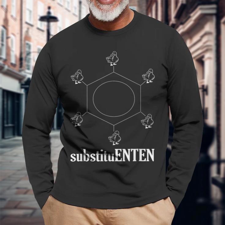 Substituent Chemistry Molecule Chemist Scientist School Langarmshirts Geschenke für alte Männer