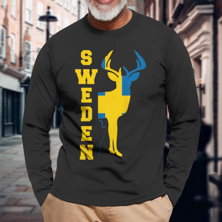 Sweden Flag Stockholm Scandinavia Children'siking Langarmshirts Geschenke für alte Männer