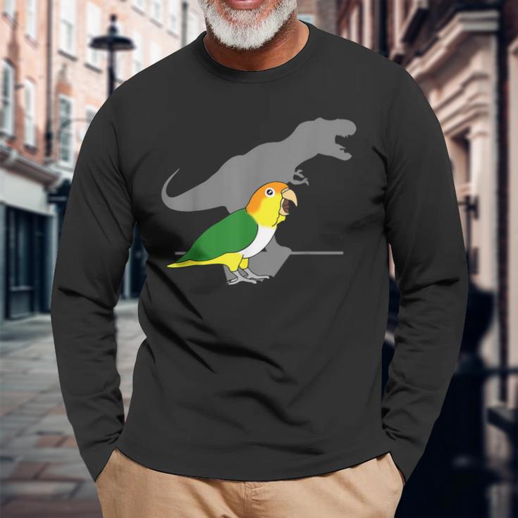 T-Rex Birb Memee Dinosaur Parrot Langarmshirts Geschenke für alte Männer