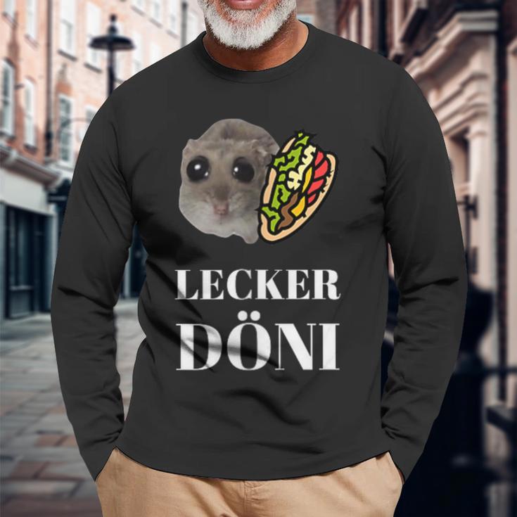 Tasty Döni Sad Hamster Meme Langarmshirts Geschenke für alte Männer