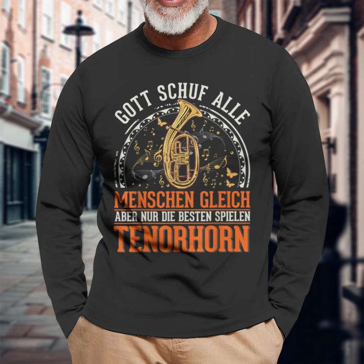 Tenor Horn Gott Tenor Hornist Langarmshirts Geschenke für alte Männer