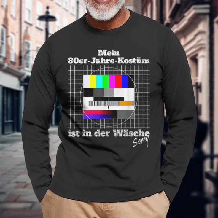 Testbild 80S Kostüm Ist In Der Wäsch German Langu Langarmshirts Geschenke für alte Männer