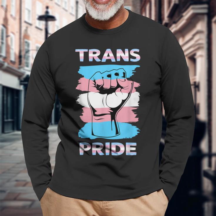 Transgender Pride Flag Trans Pride Langarmshirts Geschenke für alte Männer