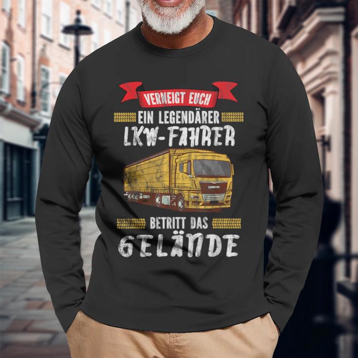 Trucker A Legendary Truck Driver Betritt Das Gelände Truck Langarmshirts Geschenke für alte Männer