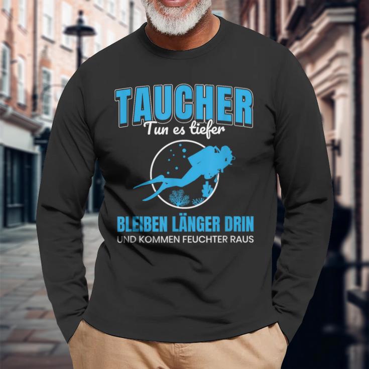 Tun Es Tiefer Bleiben Langger Diving Langarmshirts Geschenke für alte Männer