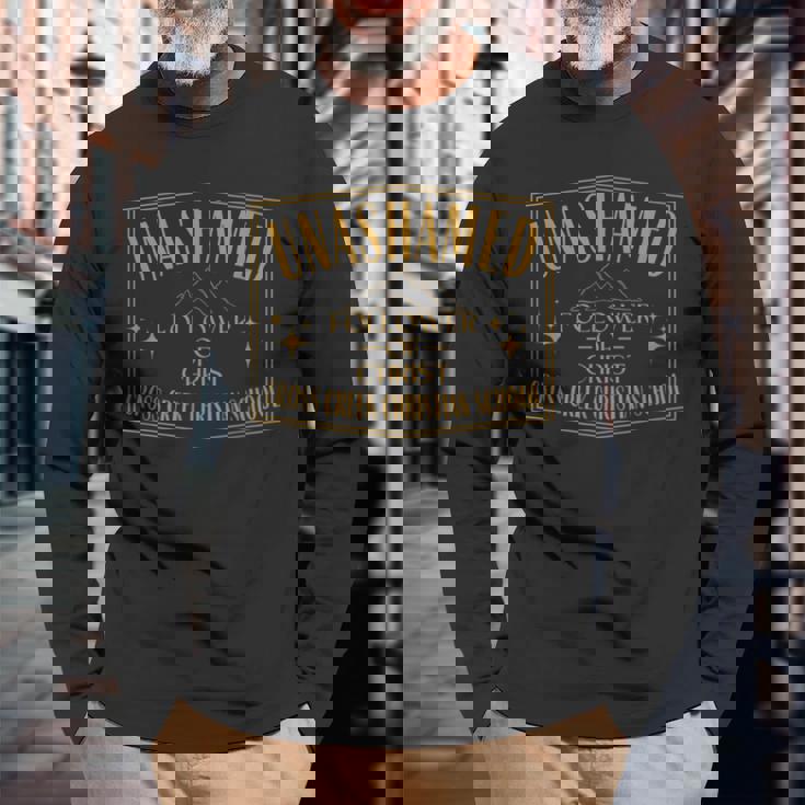 Unashamed Cross Creek 23-24 Long Sleeve T-Shirt Gifts for Old Men