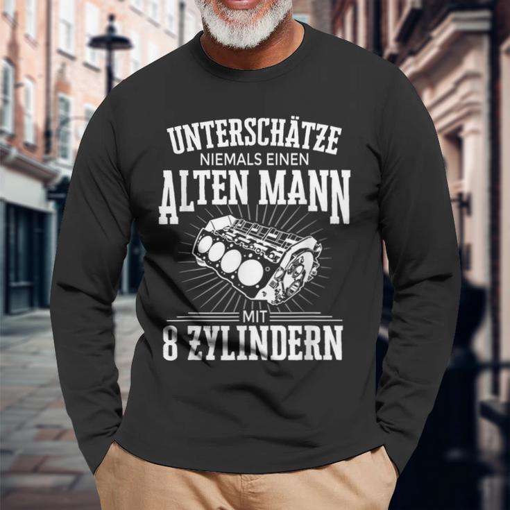 Unterschätze Nie Alten Mann 8 Cylinder Tuning8 Engine Langarmshirts Geschenke für alte Männer